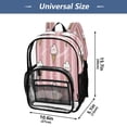 thumbnail image 4 of PVC Transparent Backpacks Clear Backpack for Travel and Outings Ice Cream Pattern with Striped, 4 of 7