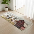 thumbnail image 6 of Kitchen Runner Rugs, Animal Pig Cow Farm Barn 2'x6' Throw Rug with Tassels, Retro Fence Country Wheat Harvest Washable Soft Floor Carpet Runner for Hallway Bedroom Bathroom Laundry Room, 6 of 9