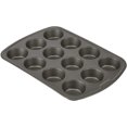 thumbnail image 1 of Molde para magdalenas GoodCook Everyday, acero antiadherente, 12 tazas, gris, 1 of 6