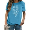 thumbnail image 2 of Pompotops T-shirt à Manches Courtes Imprimé Mode pour Femmes Blouse Décontractée Ample en Solde, 2 of 7