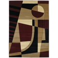 thumbnail image 1 of 1 Pi 10 Po x 2 Pi 8 Po Contours Angles Urbains Accent Rug&44; Bordeaux, 1 of 1