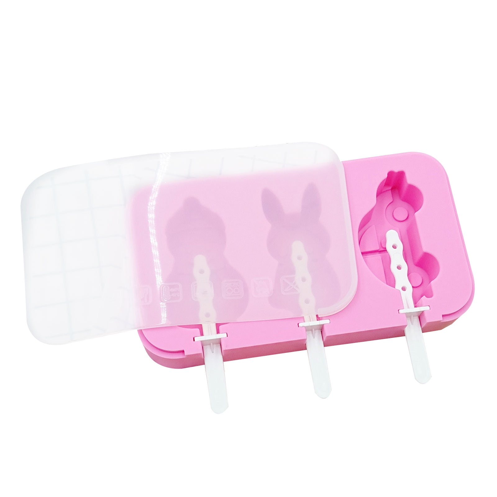 3 Cells Silicone Ice for Pop Moulds Ice Cream Moulds Popsicles Moulds