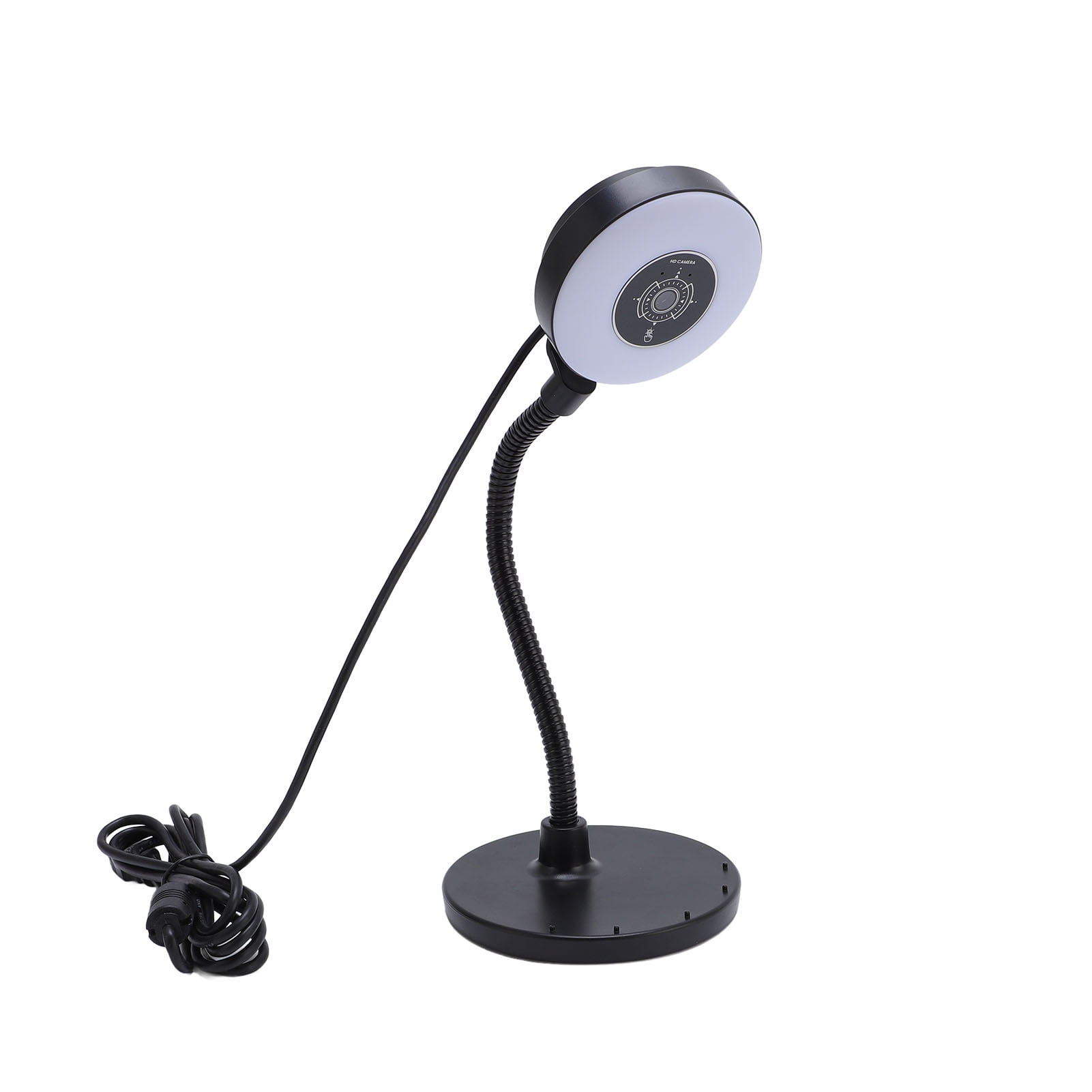 Webcam with Light, 5MP AF Touch Control Bendable Rod Webcam with Fill Light Auto Focus  for Online Learning