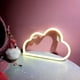 thumbnail image 2 of QiaoFei Luz de neón, luz decorativa en forma de letrero de nube LED, decoración de pared para fiesta de cumpleaños, habitación de niños, sala de estar, decoración de fiesta de boda (blanco c, 2 of 5