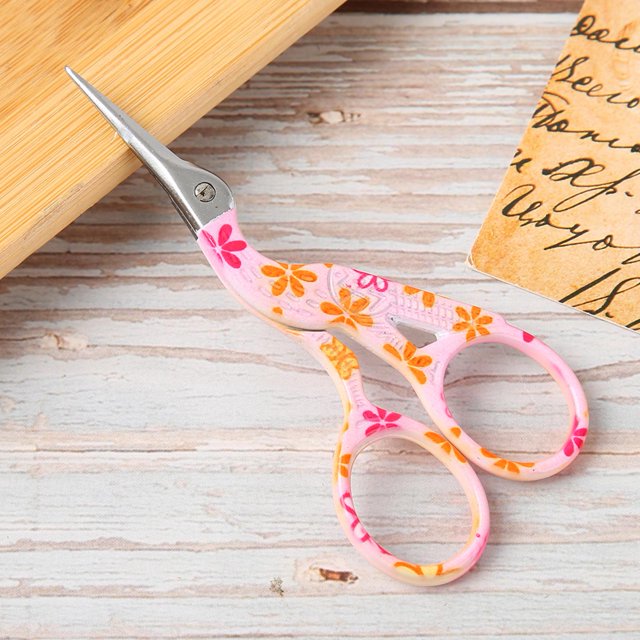 Filfeel Embroidery Scissors, Crane Scissors Sewing Scissors, For DIY Tailor Cloth Cutting Embroidery Art Work And Everyday Use Household Sewing Accessories