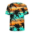 thumbnail image 6 of Women's Summer Floral Print Top Plus Size Cowl Neck Short Sleeve T Shirt Casual Oversized Loose Fits Breathable Draped Neck Tee Shirt, 6 of 6