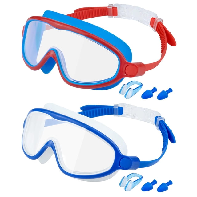 Gafas de natación Rantizon para niños, visión amplia, antivaho, rayos UV, de 3 a 15 años