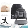 thumbnail image 4 of NORTHCAPTAIN Marine Low Back Folding Boat Seat,Stainless Steel Screws Included,Charcoal/Black, 2 Seats, 4 of 6