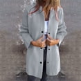 thumbnail image 5 of Ruyang Womens Pea Coat Faux Wool Single Breasted Long Trench Coat Peacoat Dress Coat Winter Womens Casual Hooded Jacket Trench Coat, 5 of 7