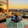 thumbnail image 5 of Oriental Weavers Meridian Indoor/Outdoor Rug - 5868L - 8'6" x 13' - in Blue/ Green - Moroccan Style, Water, Stain and Fade Resistant, Hose Clean, Patio, Outdoor Living Area Rug, 5 of 9