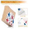 thumbnail image 4 of Blue Red Stars Napkin Holder for Table Clear Napkin Stand Paper Holder Acrylic Organizer Dispenser Napkins for Dinner Kitchen Restaurant Room, 4 of 8