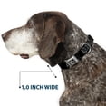 thumbnail image 6 of Buckle-Down Pet Collar, Dog Collar Metal Seatbelt Buckle, Zodiac Aquarius Constellation Black White, 9.5 to 13 Inches 1.0 Inch Wide, 6 of 8