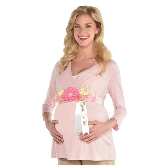 amscan 3D Floral Mom-to-Be Belly Sash - 1pc, Multicolor, os