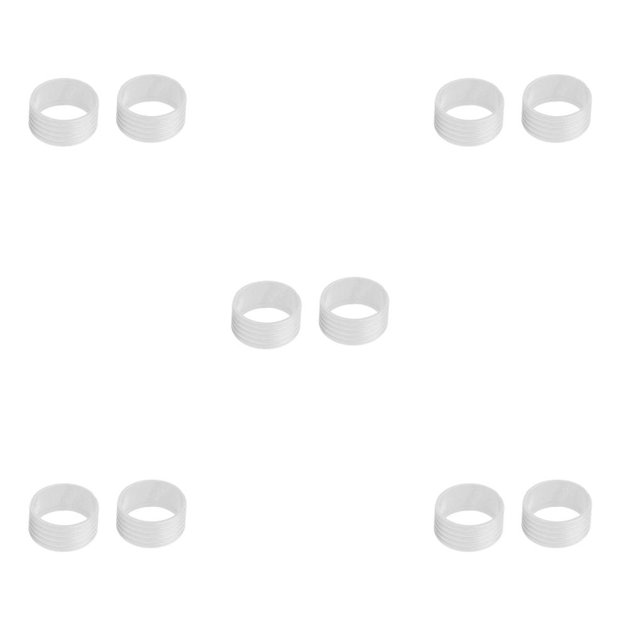 Wosthever Anillo de mango de raqueta de tenis de silicona, 2 piezas, banda de raqueta elástica reutilizable portátil, sobregrip deportivo para ejercicio Type5 NO5 Wosthever CBP161130