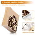 thumbnail image 5 of Yayeee Napkin Holder for Table Set of 2 Kitchen Paper Tissue Organization, Brown Floral, 5 of 8