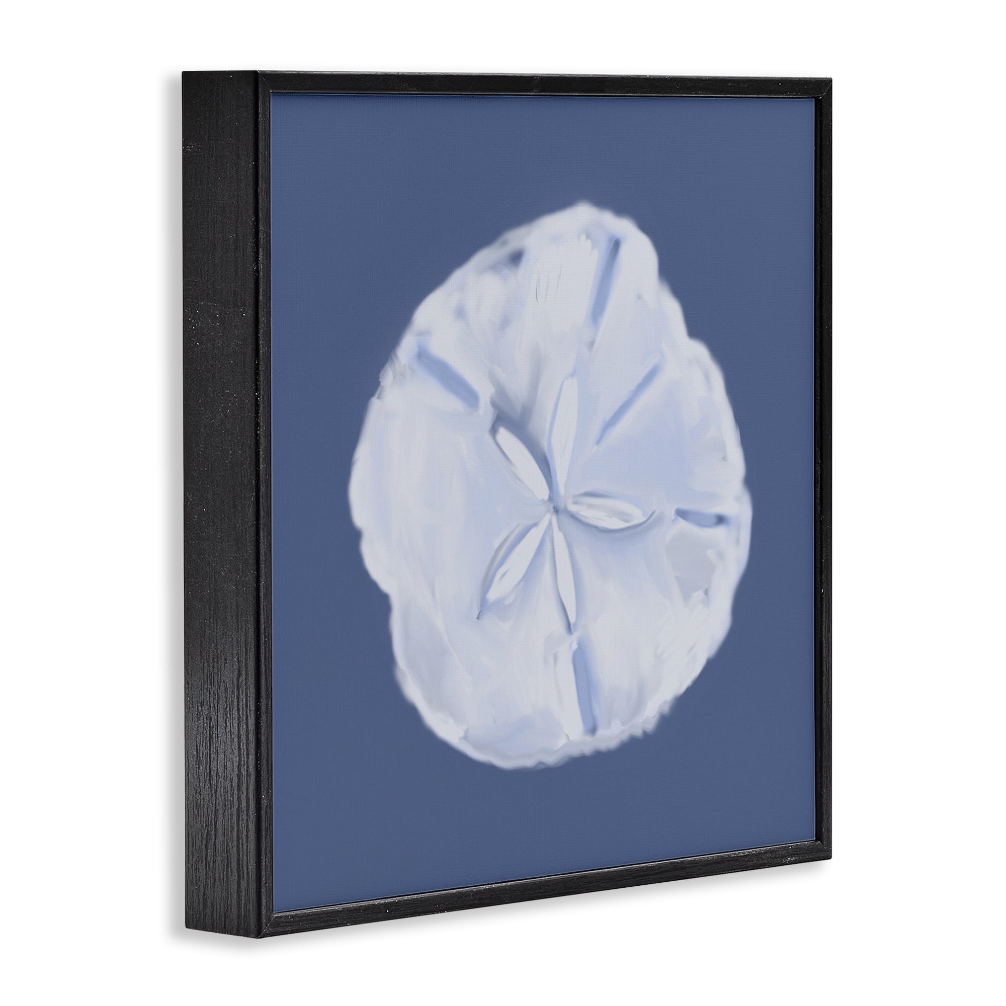 Stupell Industries Blue Nova Sand Dollar Animals & Insects Painting Black Framed Art Print Wall Art, 24 x 24