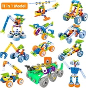 MOONTOY 11 in 1 Building Blocks STEM Toys for 4 5 6 7 8+ Year Old Boys Erector Sets Kits Building Toys for Kids Age 4-8 6-8 5-7 8-10 Creative Learning Game Engineering Stem Projects Activities Gift