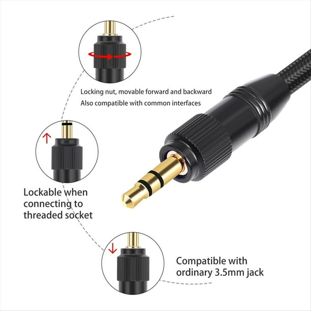 Cable de Audio XLR A 3,5 mm Cable de Audio Analógico Balanceado para Micrófono con Bloqueo para Amplificador de Altavoz de Teléfono de Computadora 200 cm