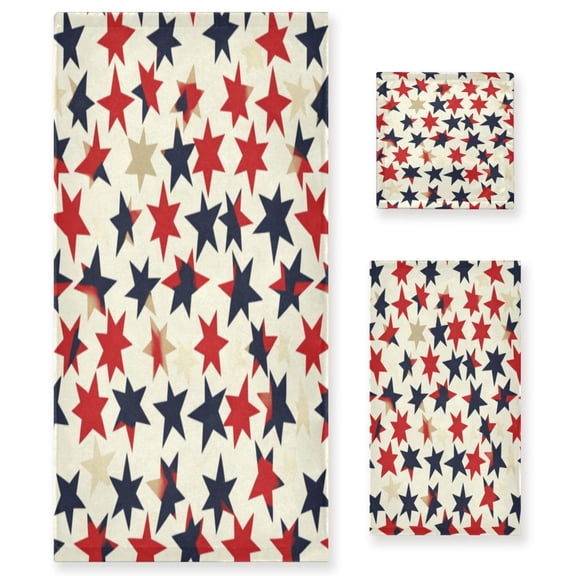 Three-Piece Towel Set Face Towel Towel Set Hand Towel Bath Towel Cotton Bath Towels Bath Towel Sets Hand Bath Towels Pretty Stars1