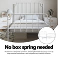 thumbnail image 5 of vidaXL Twin XL Metal Bed Frame with Headboard & Footboard, Sturdy Steel, White, No Mattress, 5 of 9