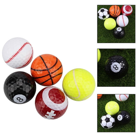 CTIRCHIU 5Pcs Competition Golfs Balls Assorted Color Outdoor Practice Durable and Lightweight