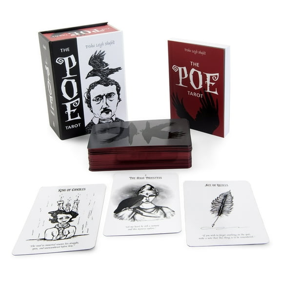 The Poe Tarot: (Tarot Kit Box Set with 78 Cards and Guide Book), (Paperback)