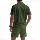 thumbnail image 4 of Eres Más Que una Camisa de Puntuación de Prueba Color Bloqueado Turndown Collar de Bolsillo Y Elástico de la Cintura Shorts Set, Vestido de Verano Casual de Poliéster, 4 of 9