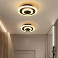 thumbnail image 3 of ADISUN Round LED Ceiling Light Modern Flush Mount Ceiling Lamp Lights Fixture Warm Light for Bedroom Living Room Hotel Corridor, Coffee, 3 of 5