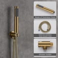 thumbnail image 4 of Boyel Living 10 inch Round Rain Shower Faucet Wall Mount 2-function Shower System with Handheld Shower Brushed Gold, 4 of 8