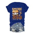 thumbnail image 1 of LUOGENLI T-shirts pour Femmes T-shirts Décontractés à Col Rond Haut à Manches Courtes pour Confort et Style T-shirts Graphiques pour Femmes T-shirts de la Saint-Valentin Bleu TG, 1 of 1