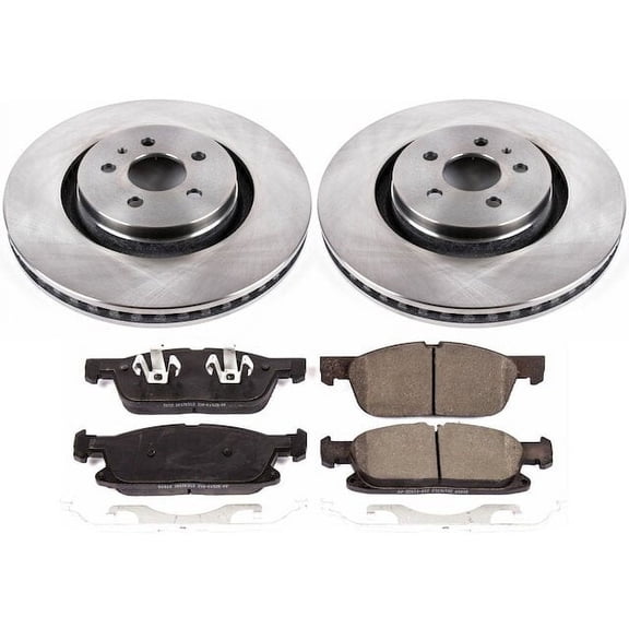 Front Brake Pad and Rotor Kit - Compatible with 2016 - 2018 Lincoln MKX 2017