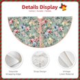 thumbnail image 4 of Daiia Rose Flowers Drawing Merry Christmas Tree Skirt , Xmas Large Lace-up Tree Skirt, Santa Snowflakes Rustic Home Decorations New Year Party Farmhouse Decor-36", 4 of 7