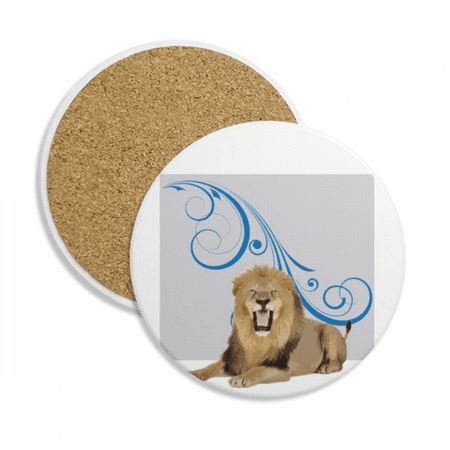 

Feline Lions Fierce Patterns Coaster Cup Mug Tabletop Protection Absorbent Stone