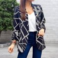 thumbnail image 4 of Chaqueta de traje con frente abierto,Chaqueta de traje estampada para mujer Chaquetas de oficina ajustadas para mujer Chaqueta de traje de oficina estampada Aspecto llamativo, 4 of 6