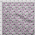 thumbnail image 4 of oneOone Cotton Silk Purple Fabric African Floral Sewing Material Print Fabric By The Yard 42 Inch Wide, 4 of 4