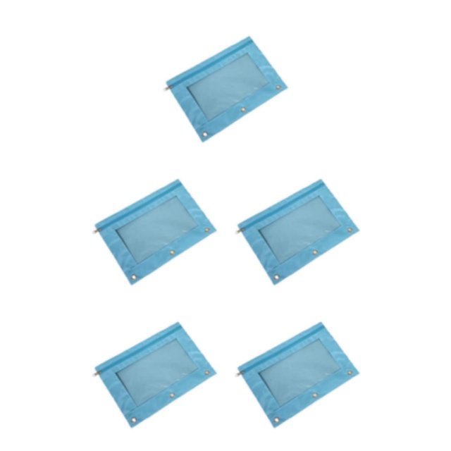 Youkk Durable Zippered Pouch For Storing And Carrying Important Files Stylish Folders Sky Blue 5Set