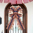 thumbnail image 2 of Virelaxpo Patriotic Bow for Front Door Wreath Red White Blue Star Ribbon Holiday Home Accent for Porch Window Garland 4th July Labor Day, 2 of 5
