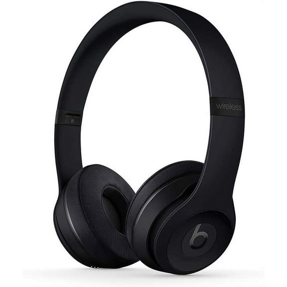 Restored Beats Solo3 Wireless On-Ear Headphones - W1 Chip, Class 1 Bluetooth, 40 Hours of Listening Time, Built-In Microphone and Controls - (Black)