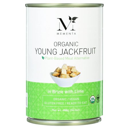 (1 Pack) Mementa Inc Organic Jackfruit in Brine with Lime, 14 oz. Can