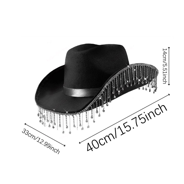 3-Piece Rhinestone Cowgirl Hat Set with Fringe Bandana and Heart Sunglasses Leumoi 3 Pcs Rhinestone Cowgirl Hat with Fringe Barbados | Ubuy main image 2