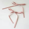 thumbnail image 3 of YAOBAMM Bow-knot Hair Clips 2Pcs Hair Ribbons Soft Fabric Solid Color Long Tail Design Adorable Non Fading Tie up Smooth Women Girls Hair Ribbon, 3 of 7