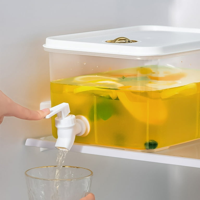3L Plastic Water Dispenser for Fridge Juice Containers with Lids & Faucet  Lemonade Beverage Dispenser Water Jug Pitcher Large Drink Dispensers for