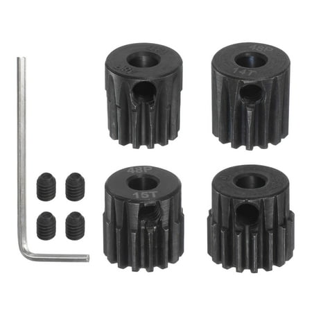 Uxcell 48P Hardened Pinion Motor Gear Set 13T 14T 15T 16T 1/8 inch RC Motor Shaft