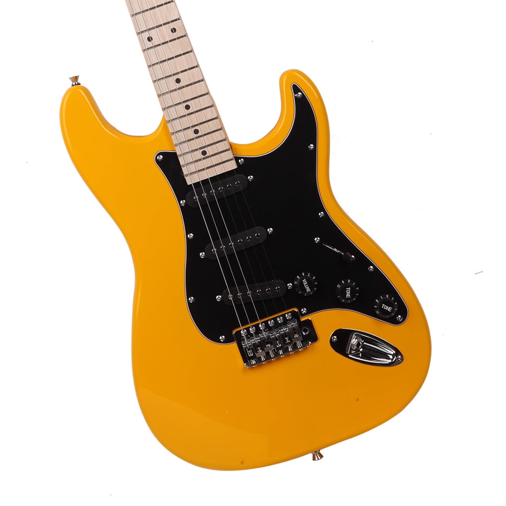 GST Stylish Electric Guitar Kit with Black Pickguard Black