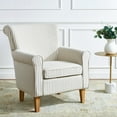 thumbnail image 4 of SAFAVIEH Hazina Modern Style Club Chairs, Beige Stripe (30 in. W x 32.8 in. D x 35.4 in. H), 4 of 12