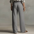 thumbnail image 5 of BUIGTTKLOP Cotton Linen Pants for Women,Work Dressy Pants Trousers with Pockets,High Waist Wide Leg Summer Comfy Pants, 5 of 6