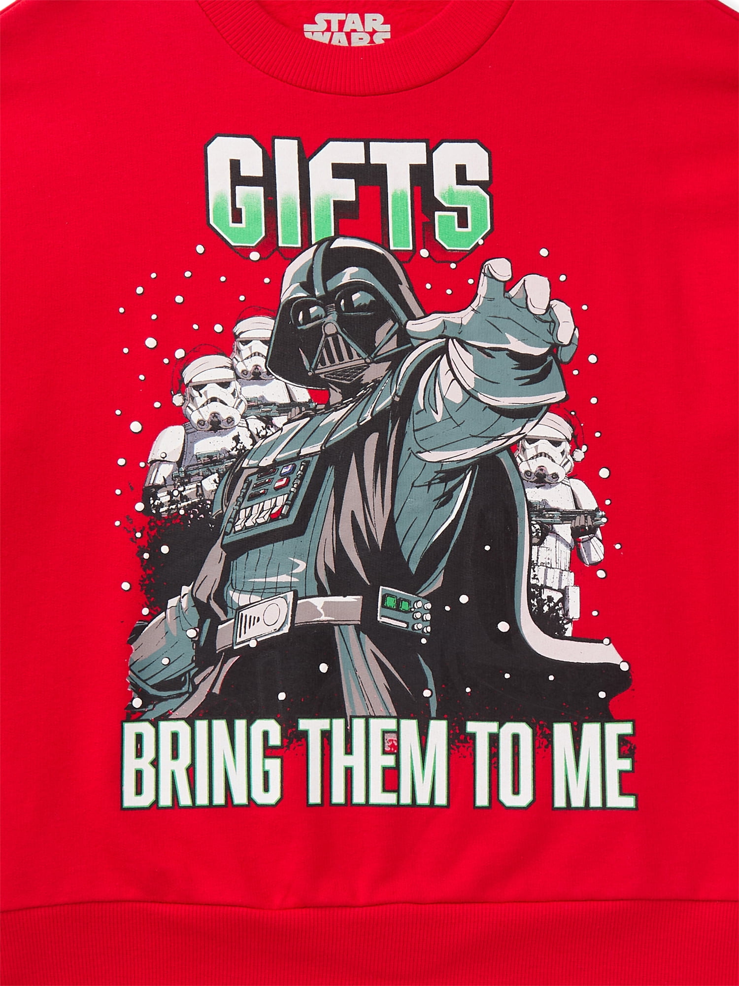 Star Wars Boys Holiday Graphic Sweatshirt with Long Sleeves, Sizes 4-18