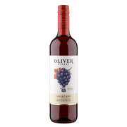 Oliver Sweet Red, Indiana,11% ABV, Glass Bottle