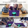 thumbnail image 5 of Dteck Crossbody Case for Samsung Galaxy Tab S6 10.5 inch 2019 SM-T860 T865, Heavy Duty Shockproof Case with Pencil Holder Rotating Kickstand Hand/Shoulder Strap, Purple+Mint, 5 of 6
