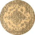thumbnail image 1 of Ahgly Company Indoor Round Oriental Brown Industrial Area Rugs, 4' Round, 1 of 4